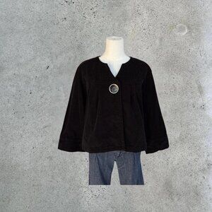 y2k big button corduroy jacket